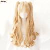 Ereshkigal Cosplay Wig Game Irkalla Ereshkigal Blonde Curly Ponytails Heat Resistant Synthetic Hair Halloween Wigs + Wig Cap