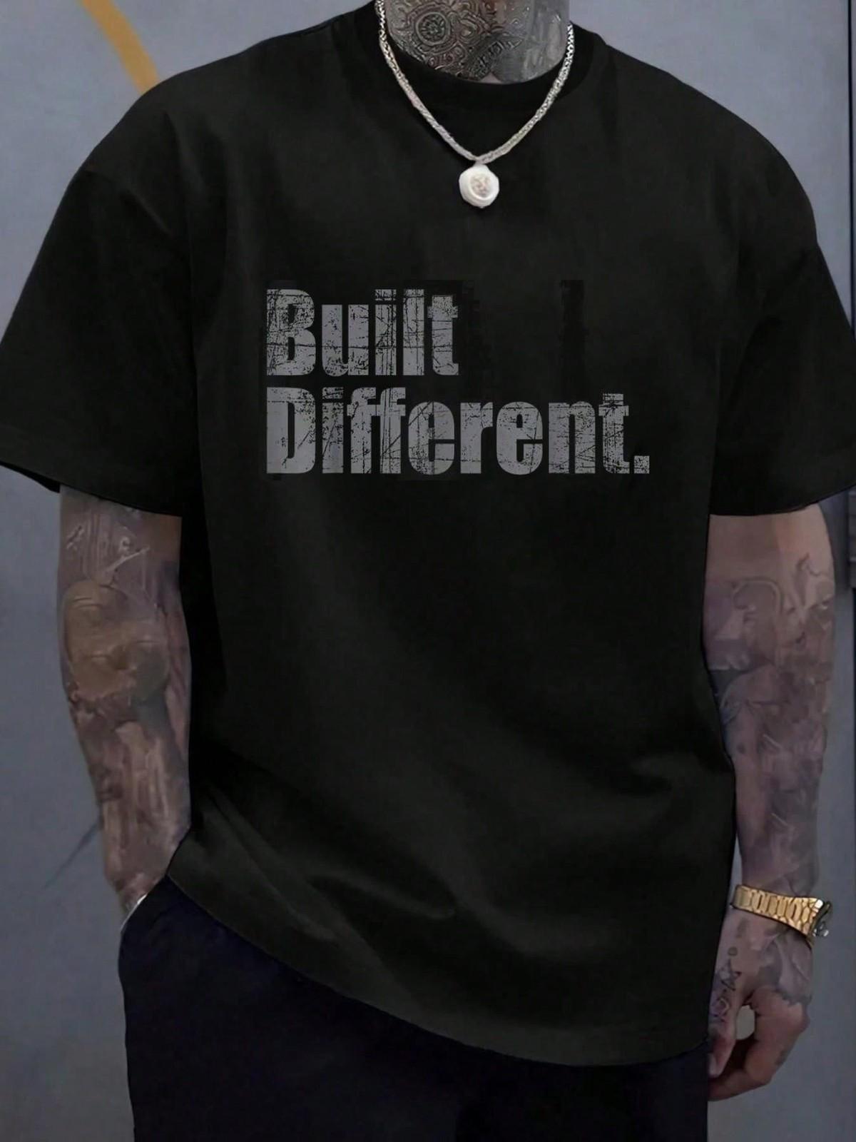 100% Cotton Built Different - Funny - Vintage T-Shirt Women s Men s Graphic Tee S разноцветный