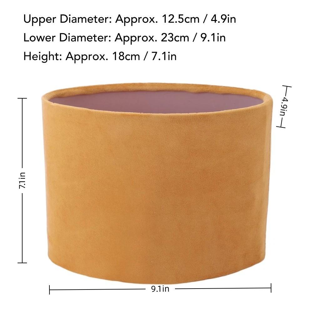 Unique Oval Shaped Lampshade Velvet Fabric 7.1 inch Height Lamp Cover Small Lamp Shades Wall Lamp