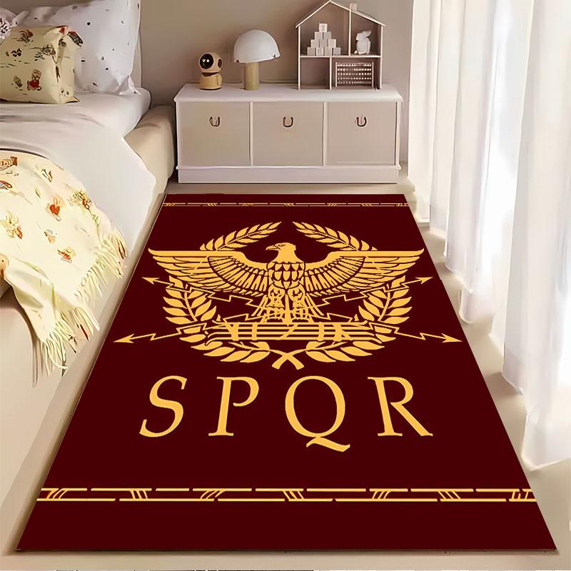 Roman Eagle SPQR Carpet Design suitable as a non-slip mat for the living room or bedroom sofa