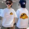 Childrens Summer Cotton TShirt Jurassic World Park Dinosaur Cartoon Print Casual TShirt Cool and Breathable Outdoor Style