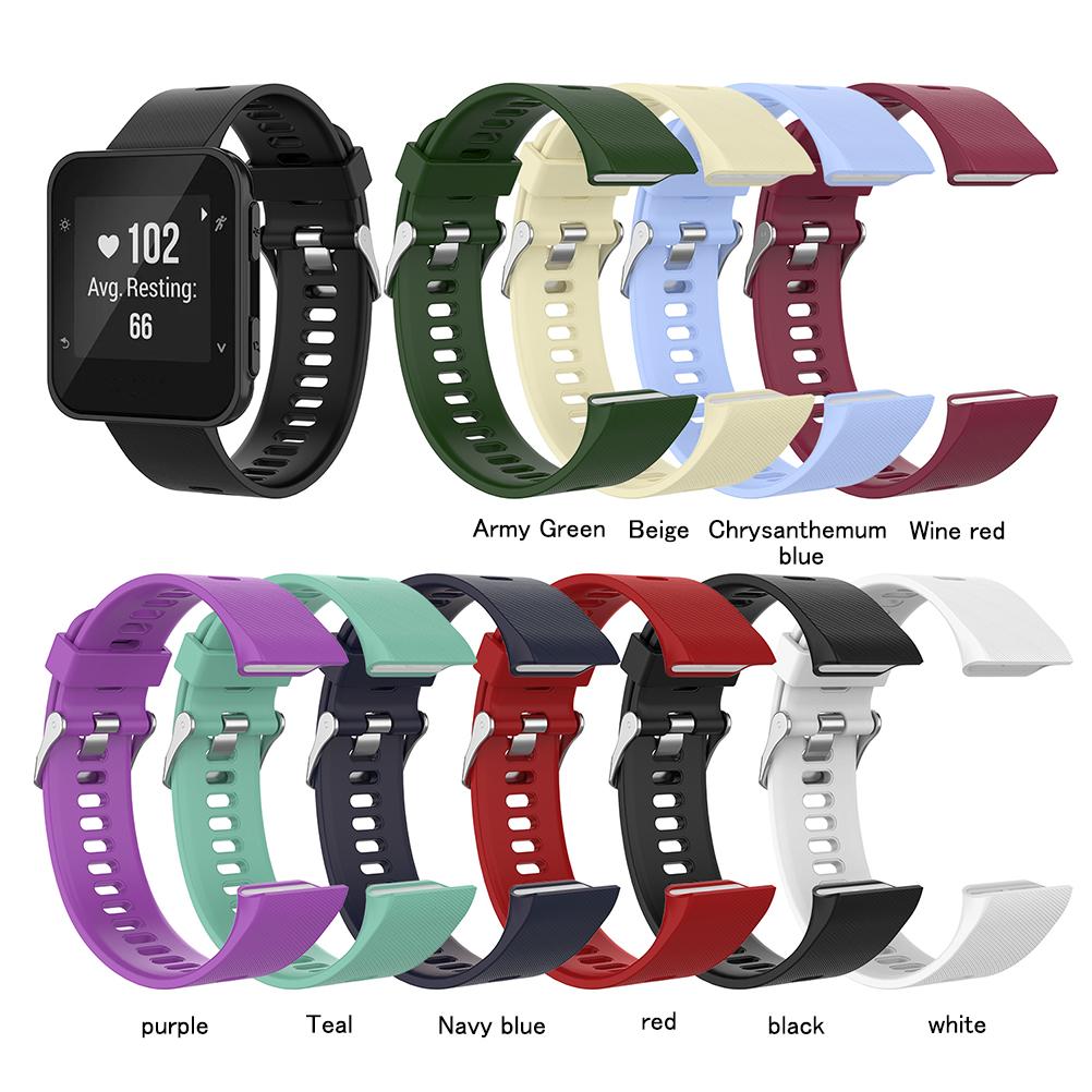 Silicone Sport Watch Strap for Garmin Forerunner35 Forerunner30 ForeAthlete 35J Forerunner35J