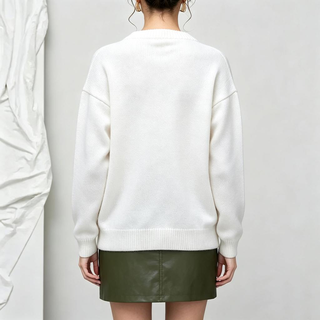 Women's Loose Fit Long Sleeve Color Knit Cardigan with Tie Waist for Casual Wear