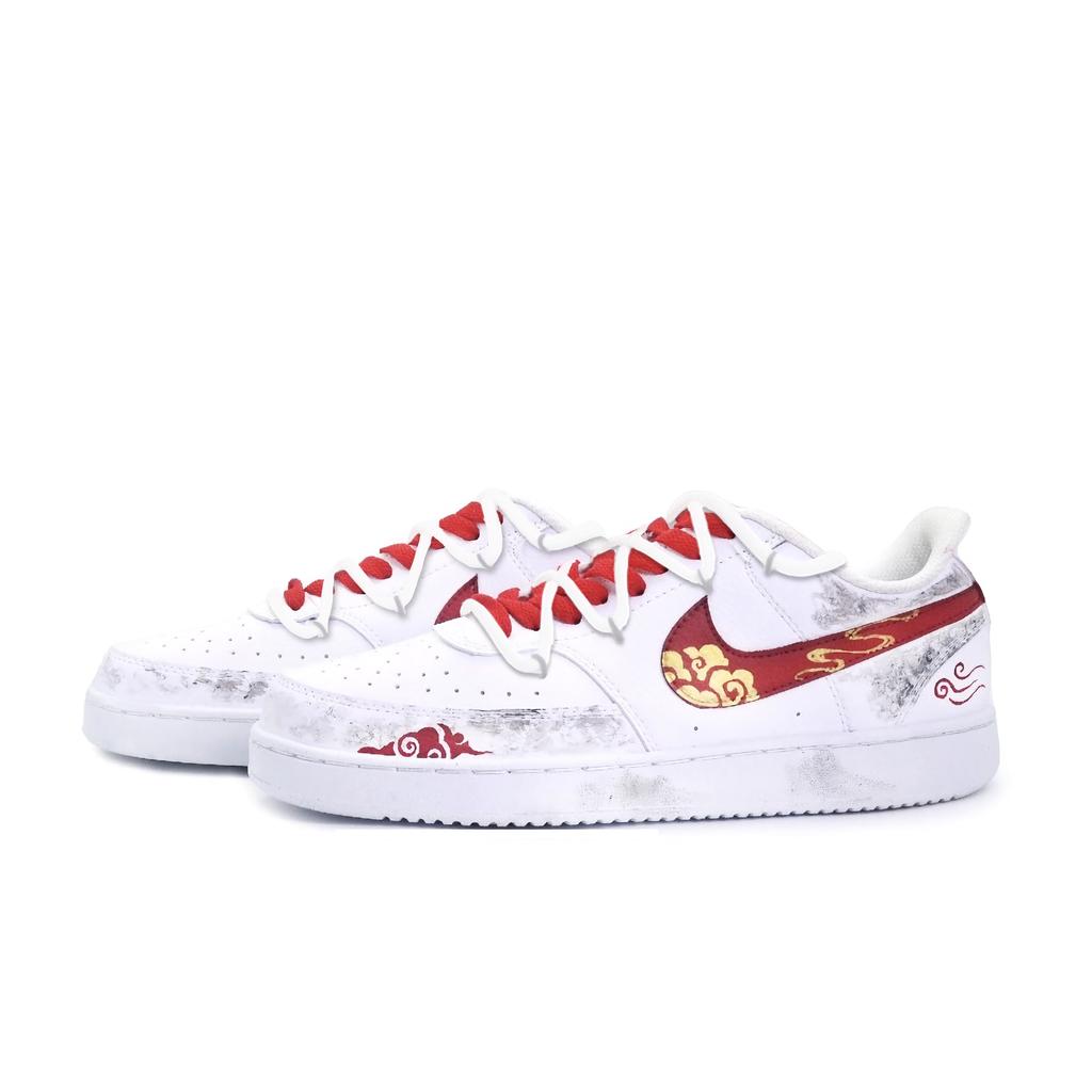 Nike Court Vision Lightweight Breathable Low Top Skateboard Shoes Men's Red DH2987-101(Team646- 2)