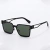 Vintage Sunglasses for Women Trendy Square Gold Border Brown Gradient Summer Glasses Fashion Accessory