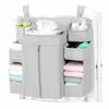 Modern  Baby Bed Storage Bag Multiple Pocket Design Adjustable Straps Soft Fabric Organizers A2UB
