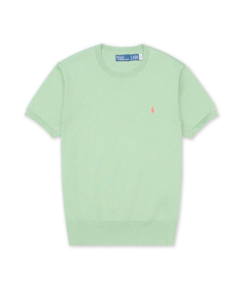 POLO RALPH LAUREN Cotton Blend Short Sleeve Sweater - Medium Green