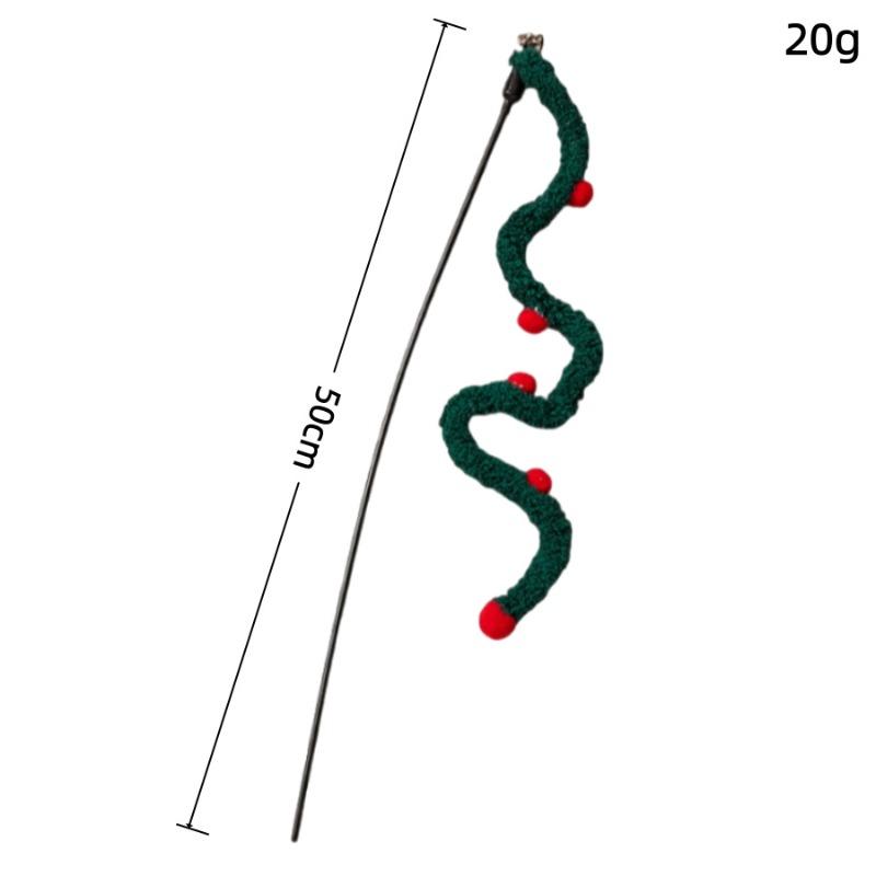 

Christmas Plush Cat Toy, Sound Bell Tassel Cat Toy, Cat Toy, Self-entertaining and Boring Cat Toy зелений