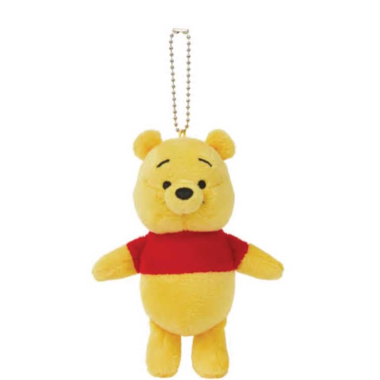 Sunstar Stationery S8347743 Winnie Pooh Whole Body Keychain Plush, Full body