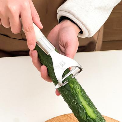 Obst Gemüseschäler Ultra Scharfer Edelstahl Schäler Ergonomischer Kartoffelschäler Mahlzeitenzubereitungswerkzeug für Melone Karotte Mango Gurke Birne