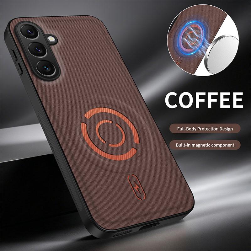 For Samsung Galaxy A37 A57 A56 A36 A26 A55 A54 A18 A17 A16 A15 A14 5G A06 A07 Phone Case Magnetic Weave Texture Back Cover