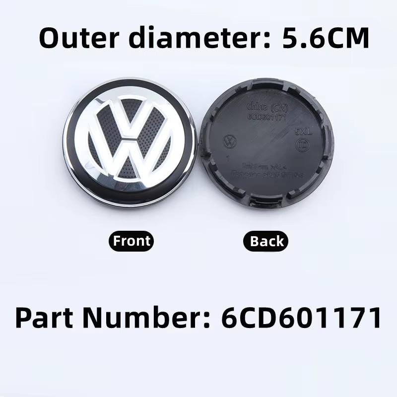 For VW 56/60/65/70/76mm 4PCS Car Wheel Hub Cap Badge TFBC-Y207 for VW Jetta MK5 Golf Passat Santana Beetle CC Wheel Center Caps ES1