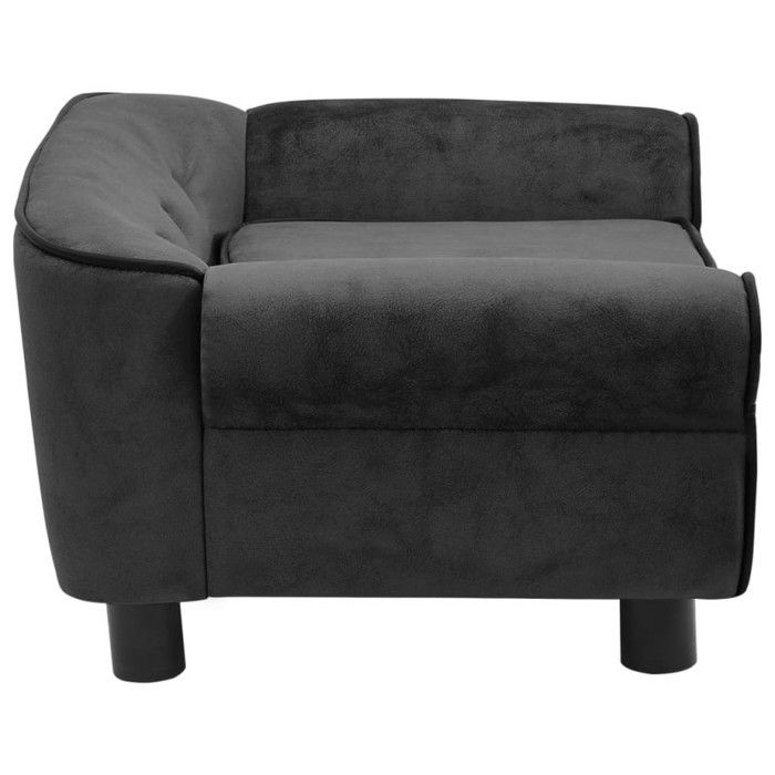 Pet Sofa - vidaXL - 72x45x30 Cm - Dark Grey - Plush - Indoor