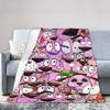 Couraged Cowardlys Dogs Fleece Throw Blanket Cartoon Blankets for Bedding Travel Lightweight Bed Rug,