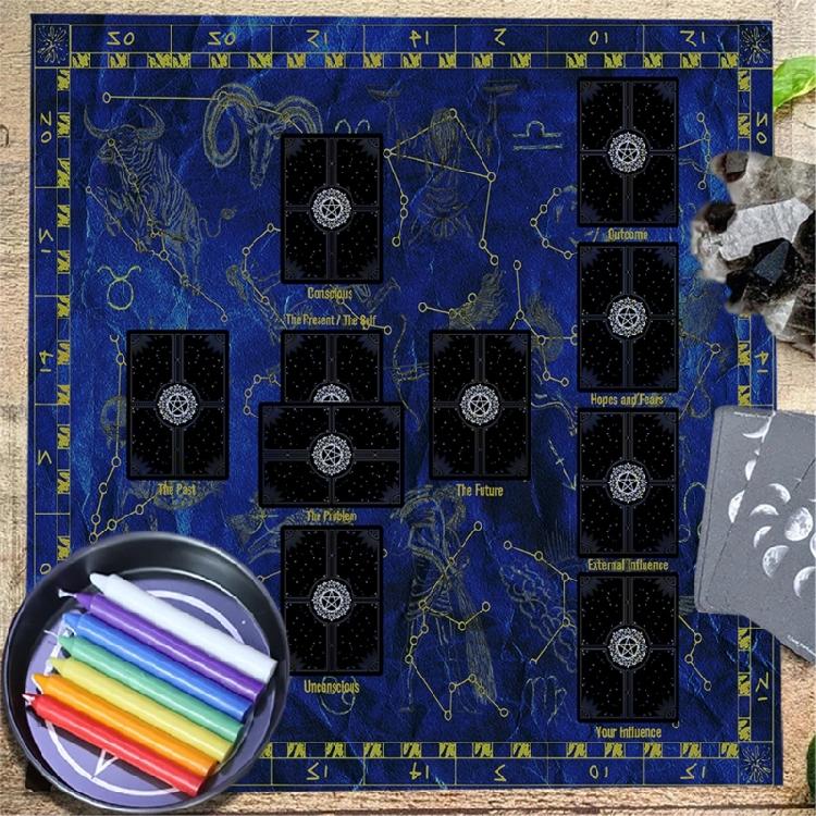 Lesekarten Astrologie Tischdecke Tarots Divinationen Tischdecke Altartuch Divinations Brettspiel Zubehör