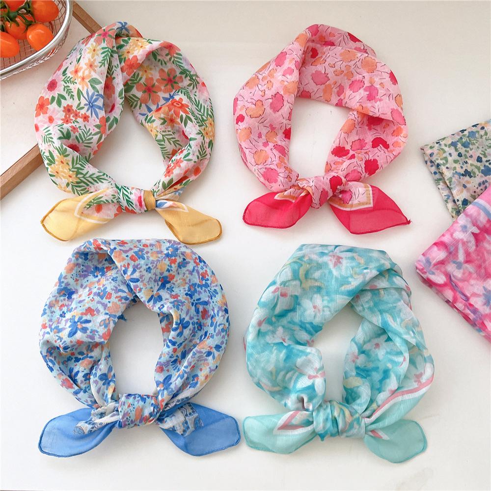 55cm Hair Scarf Cotton Square Scarf Hairband Headband Hairscarf Headscarf Turban Shawl Wrap Bandanas