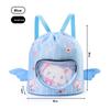 Cartoon Kids Oxford Cloth Swim Backpack, Waterproof Large Capacity Drawstring Storage Bag for Swimming Training Beach Outdoor Activities