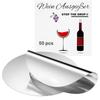 50pcs Reusable Wine Pourer Drip Stoppers PET Anti Drip Rings for Wine Liquor Bottles