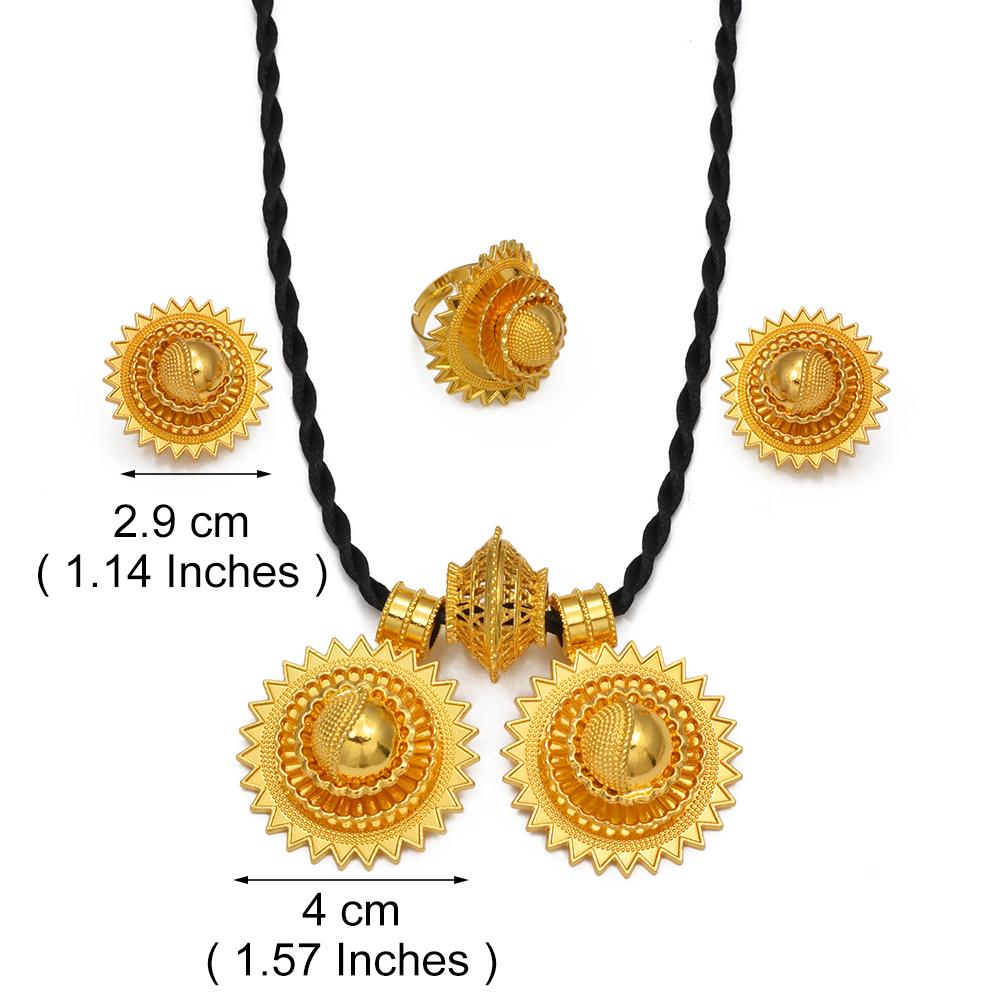NEW Ethiopian National Jewelry Sets Habesha Necklaces Earrings Rings Eritrean African Bridal Dubai Israel Middle East #206616