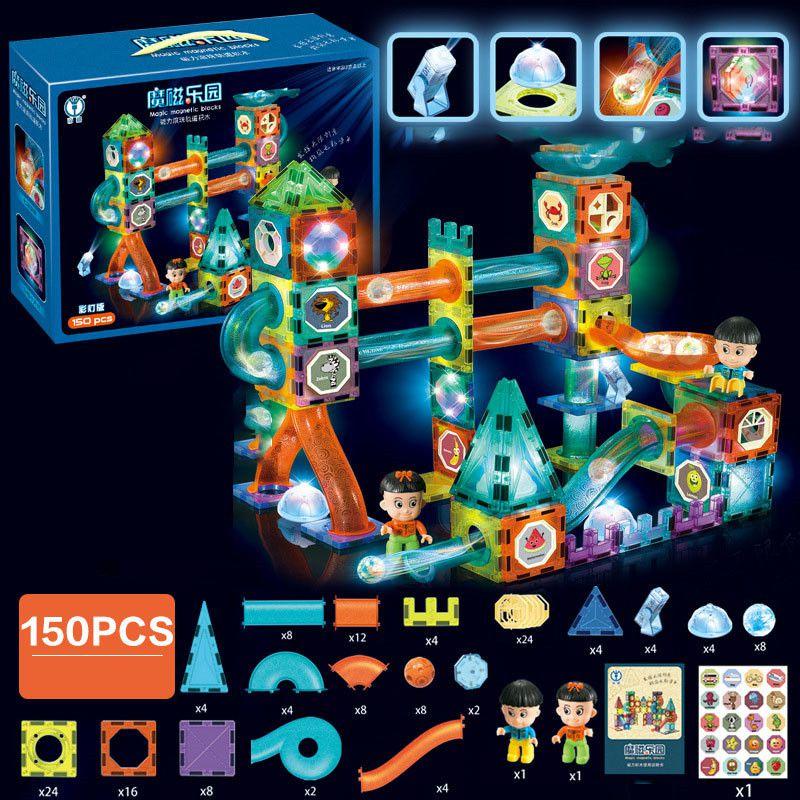 Magnetic Lighting Building Blocks With Multicolor Educational Design**