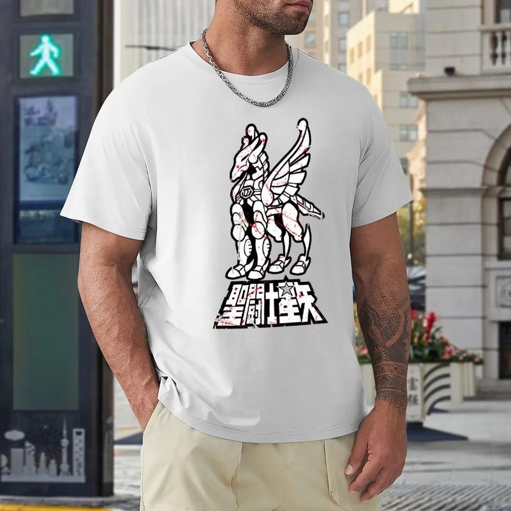 Campaña de camisetas de Saint Seiya de Pegaso de los Caballeros del Zodiaco, camisetas novedosas, concurso de actividades para nerds, talla europea.