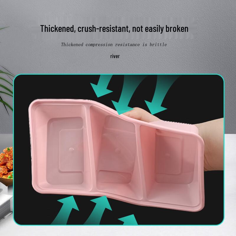 Einweg-Mahlzeitvorbereitungsbehälter mit 3 Fächern