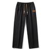 Homlean American-Style Casual Pants for Men, Spring And Summer Draping Comfortable Versatile Straight-Leg Sports Trousers HQ1 Black 3XL