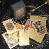 Golden Card Back Gold Foil Tarot Hot Stamping PVC Waterproof and Wear-resistant Board Game Card Divination Gift Set Luxury