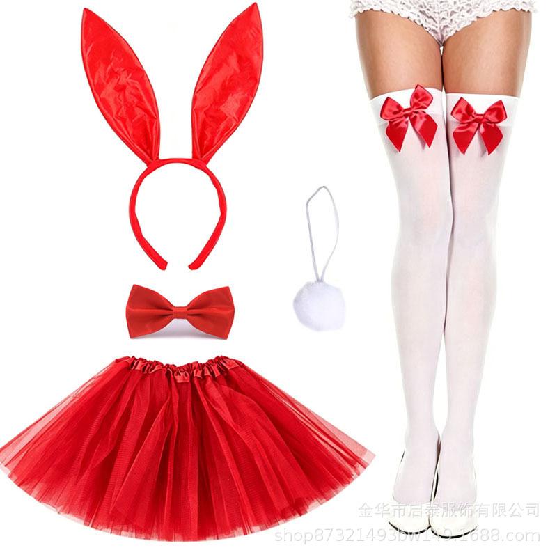 Easter halloween bunny headgear set cosplay props rabbit ears headband party headband