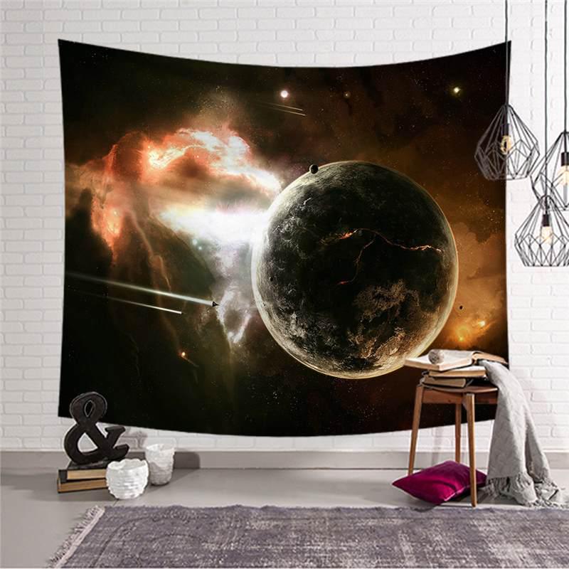 Starry Sky Tapestry: European & American Decorative Wall Hanging, Polyester Fabric, Perfect for TV Backgrounds & Photography Backdrops.