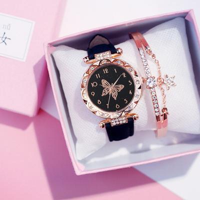 Women'S Bracelet Watch Fashion Simple Butterfly Five-Piece Watch Set Women'S Watch