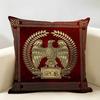 Gold Imperial Eagle Rome SPQR Cushion Cover Natural Linen Organic Fabric DoubleSided Printing Room Sofa Decor Pillow Case