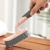 Long Handle V-Shaped Crevice Brush for Bathroom Tile with Hard Bristles