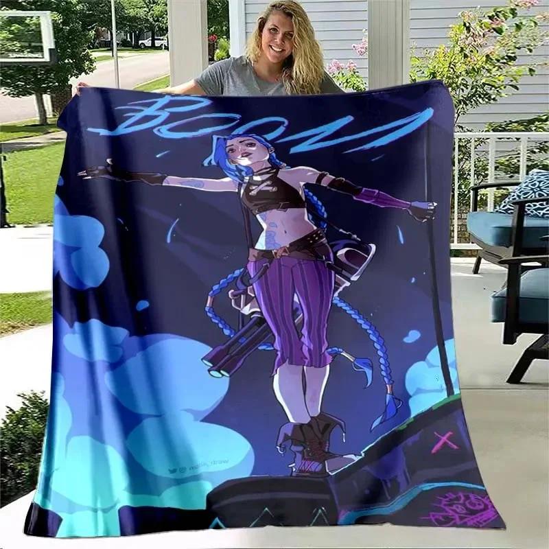 Jinx Arcane: League of Legends Cooling Blanket Lightweight Comfortable Soft Breathable Ultra Warm Blanket Bedding Travel Bedding