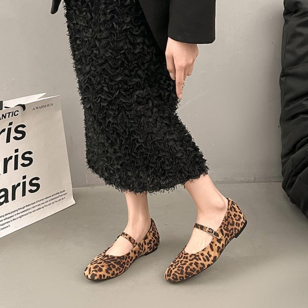 Mary Jane Single Shoes Thick Heel Shoes Elegant Classic Retro Square Toe Comfortable Soft Shallow Cut Low Heel Women's Shoes