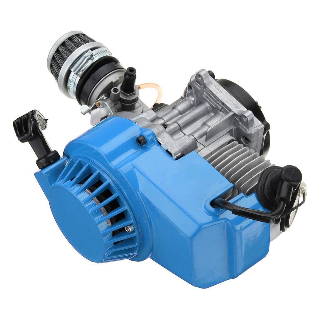 

49cc 2 Stroke Carburetor Bike Mini Dirt ATV Quad Mototcycle Complete Engine Motor With Air Filter синий