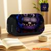 Lila Schatten Bonnie Hase 2D Bedrucktes doppelwandiges Klapp-Federmäppchen Schwarz - Schulstart-Essentials Federschachtel, Tägliche multifunktionale Kosmetiktasche, La