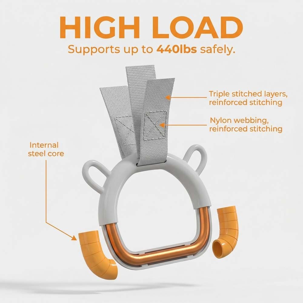 Halkfri pull-up-stång Hållbar Träningsring för Fitness Gymnastikringar Gymnastikutrustning