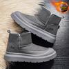 Męskie Modne Duże Rozmiary Miękka Podeszwa Zwiększająca Wysokość Zimowe Ciepłe Futro Śniegowce Wyściełane Botki do Kostki Antypoślizgowe Turystyczne Casualowe Sportowe Martensy