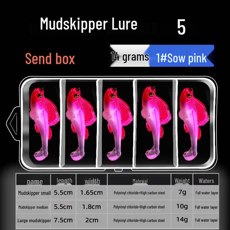 Mudskipper Anti-Snag T-Tail Soft Bait Lure for Bass, Catfish, Blackfish & Mandarin Fish