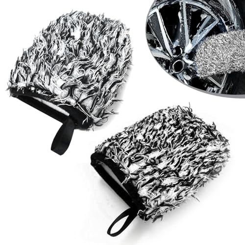 

Варежка для мытья автомобиля, Набор из 2 штук, Перчатки для мытья автомобиля, Варежка для колес, Микрофибра, Многофункциональная варежка для мытья автомобиля, Мини-варежка, Можно мыть автомобили и шины, Портативная, Н