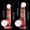 Sliding Foreskin Dildo suction cup strap on dildos for women and man realistic silicone penis Female Masturbator Dick Sex Toys