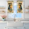 2 Panels Egyptian Mural Pattern Window Curtains   Versatile Design Suitable for Any Style   Creating a Peaceful Living Space