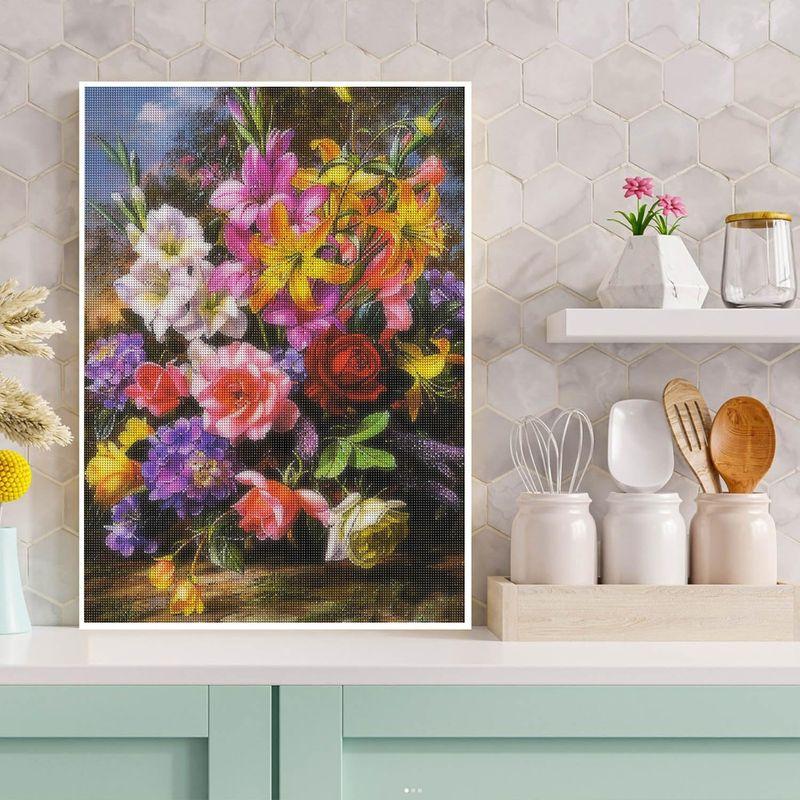 Diamond Painting Flower Cross Stitch Kit Full Square Drill Diamond Embroidery Animal Full Set Pictures Of Rhinestones