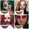 Fake Tatto Halloween Horror Tattoo Stickers Waterproof Big Mouth Face Sticker   Festival Carnival
