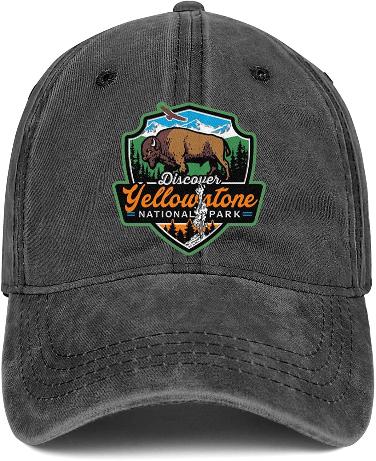 Alice cap Death Valley National Park Washed Denim Hoed voor Unisex Vrouwen Trucker Hoeden Verstelbare Petten Cowboy Baseball Cap Casual One Size