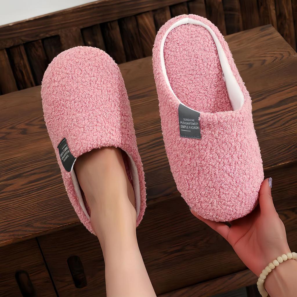 **Pantofole in Cotone Peluche da Donna Nuove Autunno Inverno Casa Interno Suola Morbida Silenziose Calde Pantofole da Casa Morbide per Coppia**
