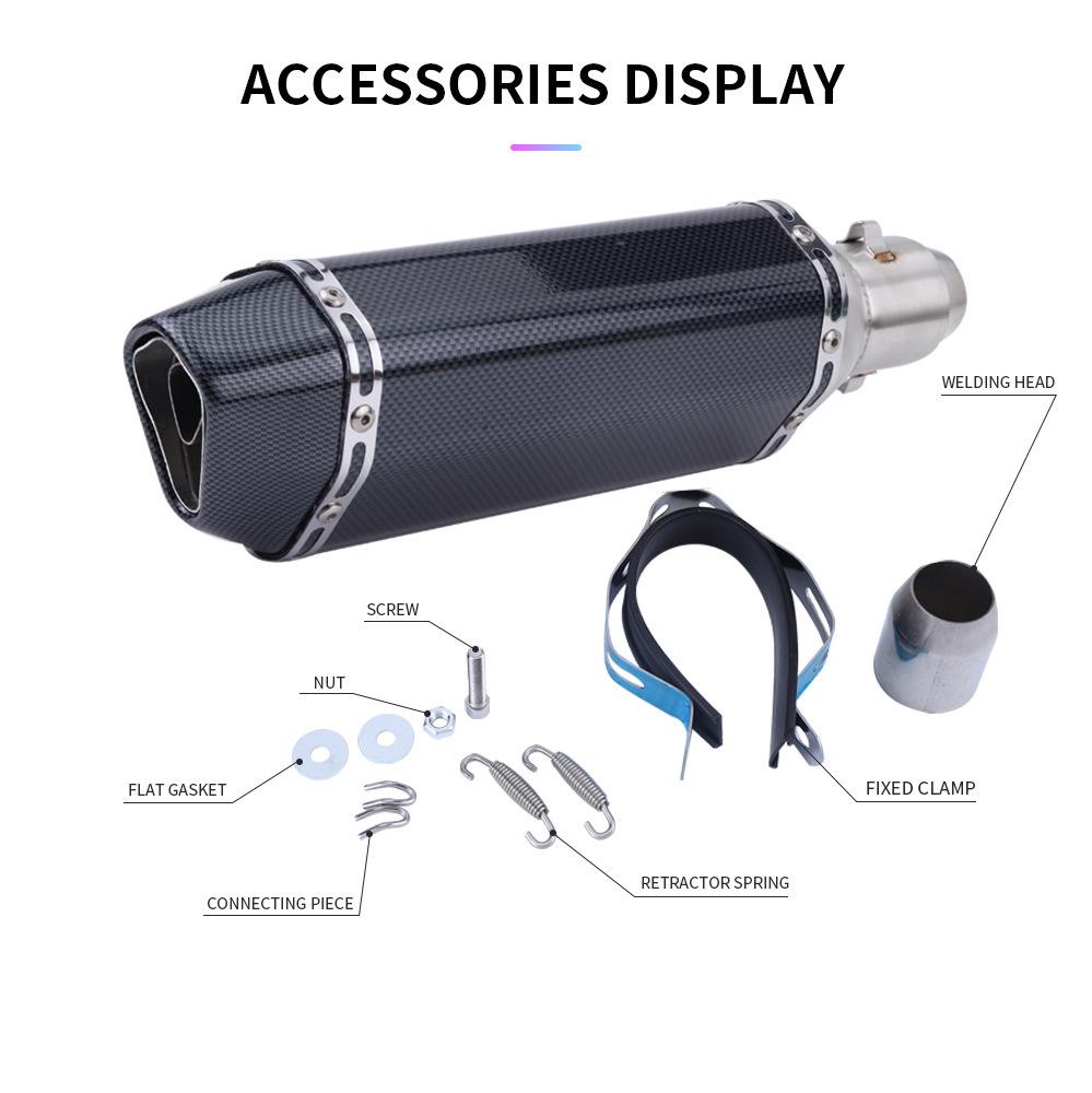 Kawasaki Fuxi Hexagonal Universal Racing Exhaust for Huanglong 600 Scorpio Motorcycle