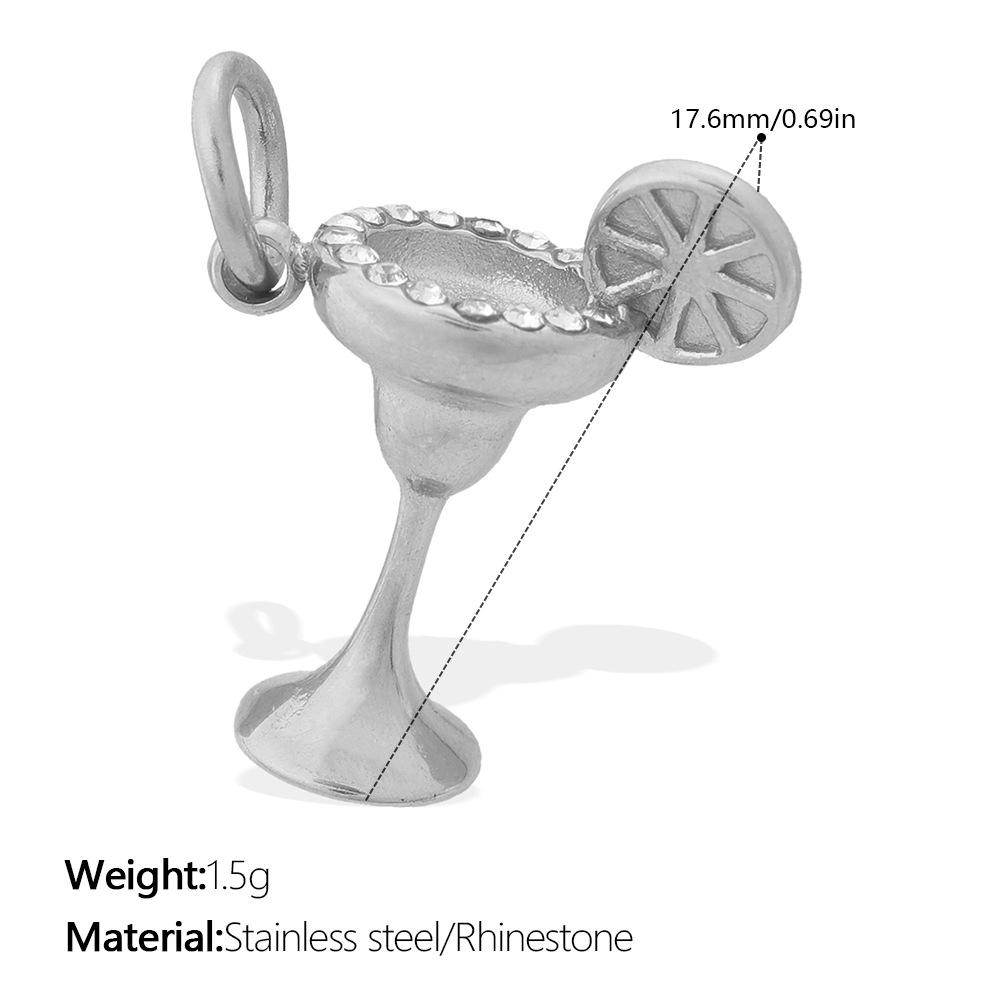  1Pcs Stainless Steel 18K Gold Plated Pendant Waterproof Women Charms Gold Color DIY Accessories Charms Jewelry