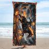 Horseman of Hell Print Beach Towel, Large Soft Quick Dry Towel for Beach Camping Swimming